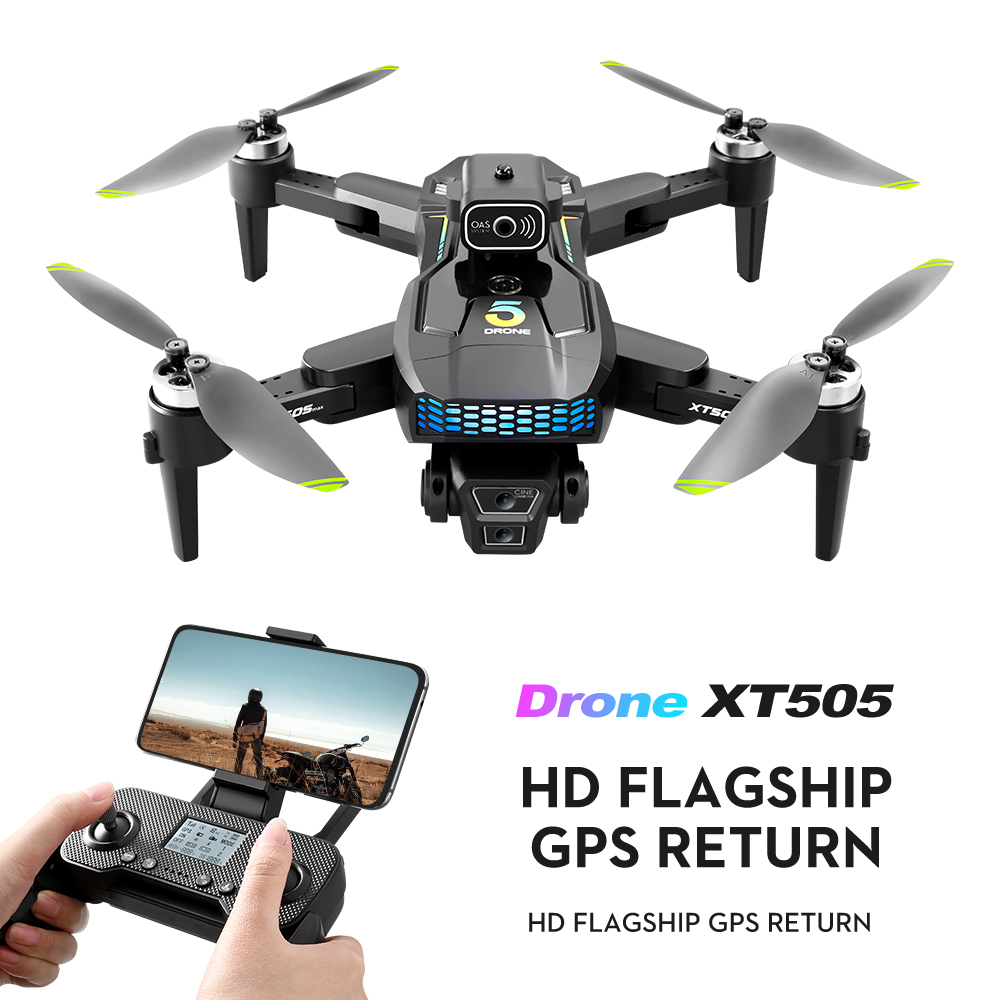 Drone Camera Mount - XT505 RCドローン 4Kデュアルカメラ リモコンヘリコプター 障害物回避 折りたたみ式クアッドコプター
