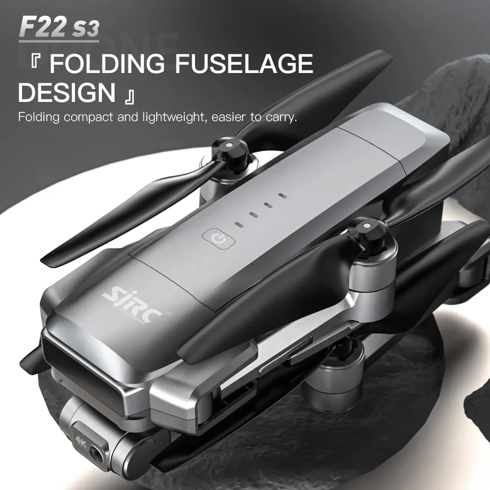 Drone Camera Action - SJRC F22 S3 pro 折りたたみ式RCクアッドコプター 子供向け