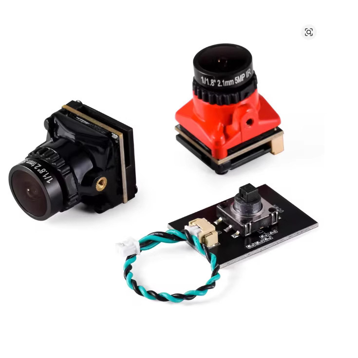 Drone Camera Wide Angle - FPV高解像度カメラ1800TVL、OSDパラメータ調整ボード付き、広角2.1MMドローンモデルアクセサリー