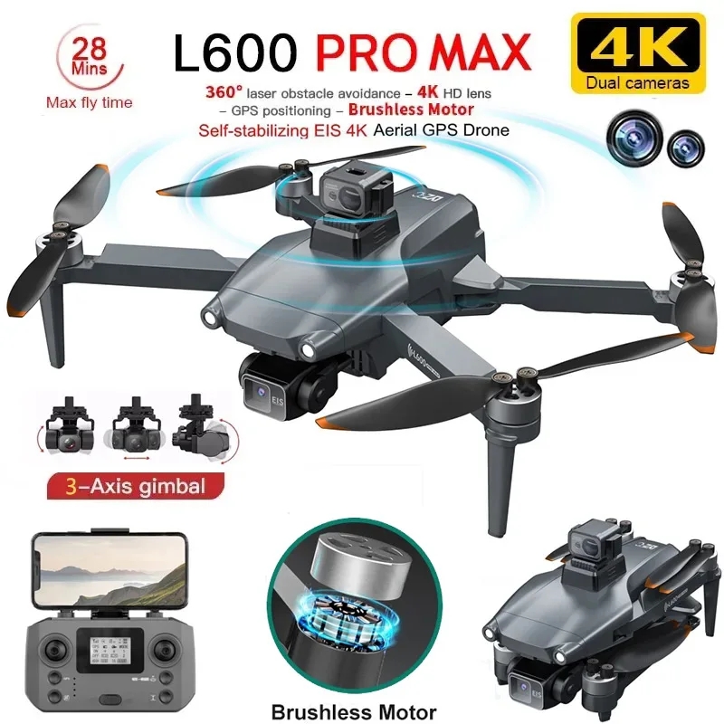Drone Camera Lens - L600 プロマックス GPS ドローンプロフェッショナル 4K 3