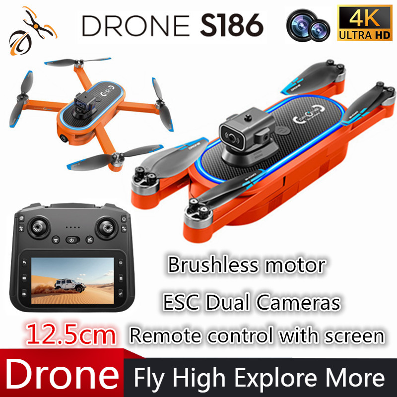 2025 S186 ドローン プロ仕様 4K HD デュアル - Drone Camera 4K のレビューと価格