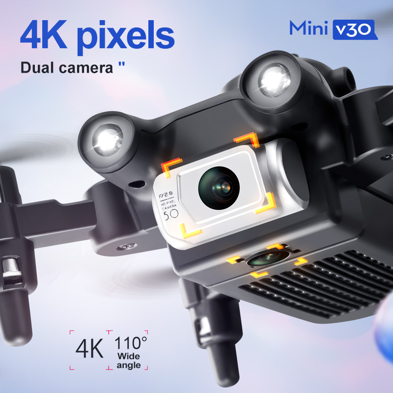ミニ V30 WiFi FPV ドローン 4K HD デュア - Drone Camera 4K のレビューと価格
