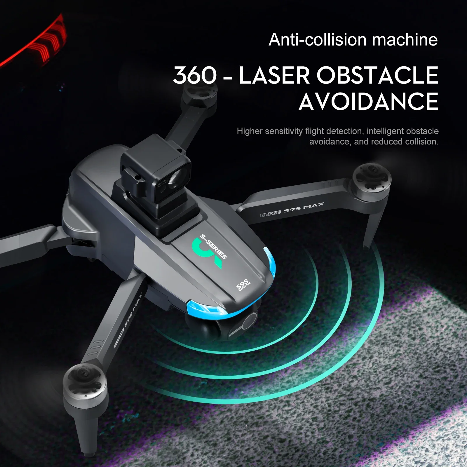 新しい S9S MAX ミニドローン 4K 2 軸 PTZ  - Drone Camera Lens のレビューと価格