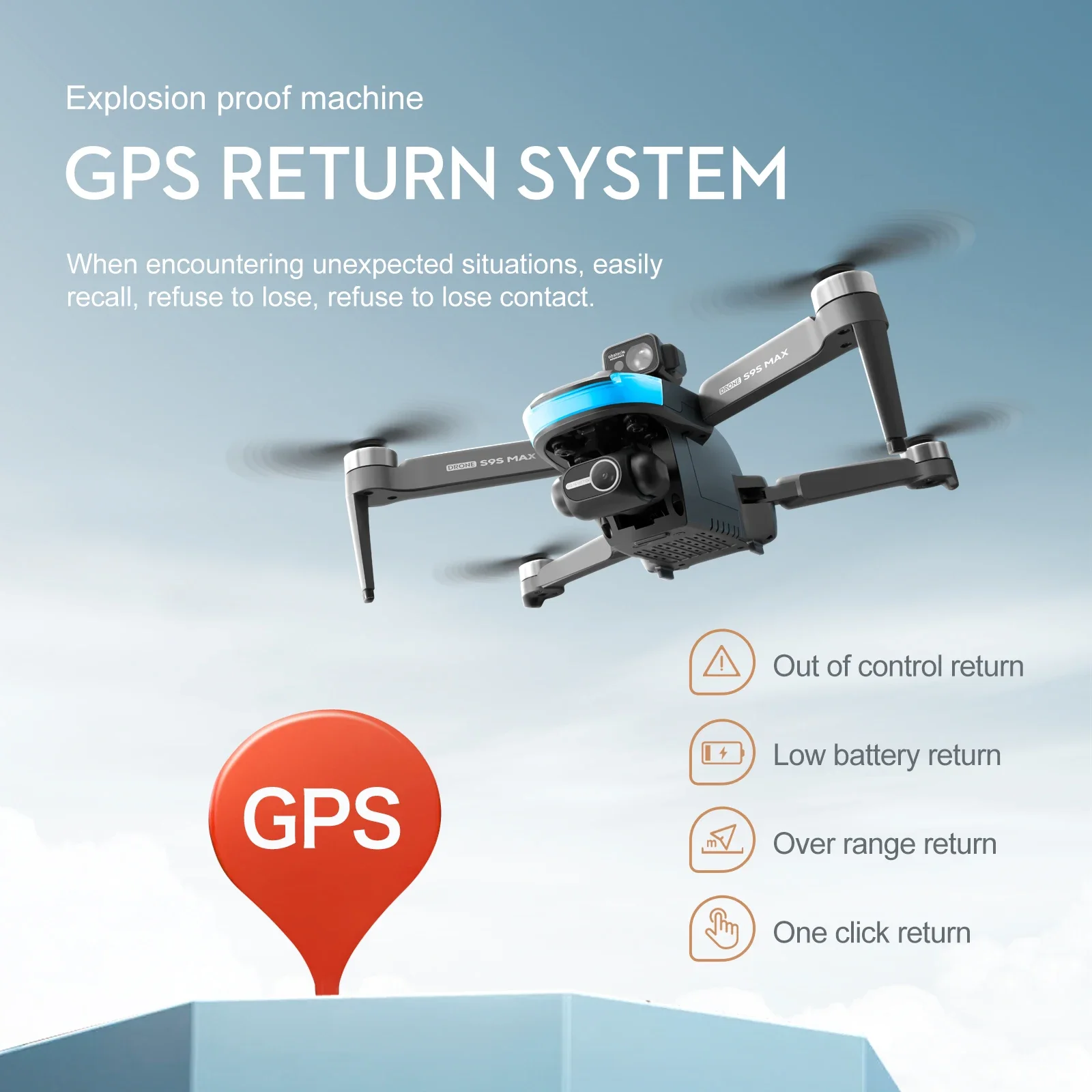 新しい S9S MAX ミニドローン 4K 2 軸 PTZ  - Drone Camera Lens のレビューと価格