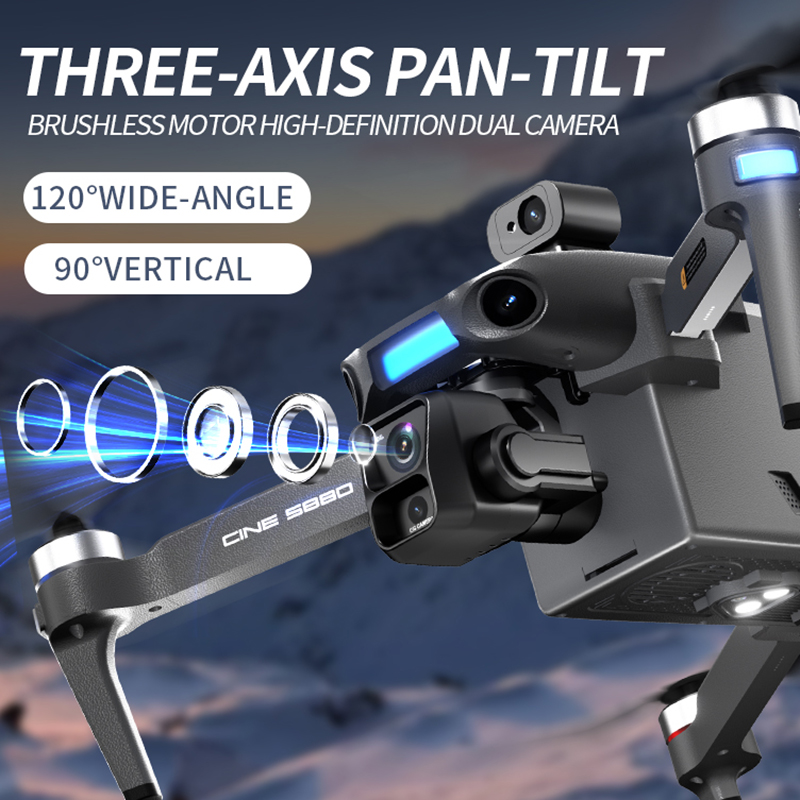 2026年新型8Kデュアルカメラドローン、5.5インチ大型ス - Drone Camera Lens のレビューと価格