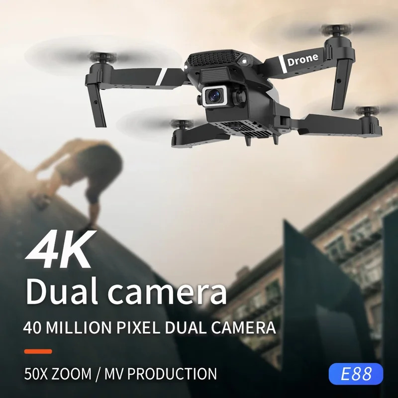 E88 Proインテリジェント折りたたみドローンは、シングル - Drone Camera Mount のレビューと価格