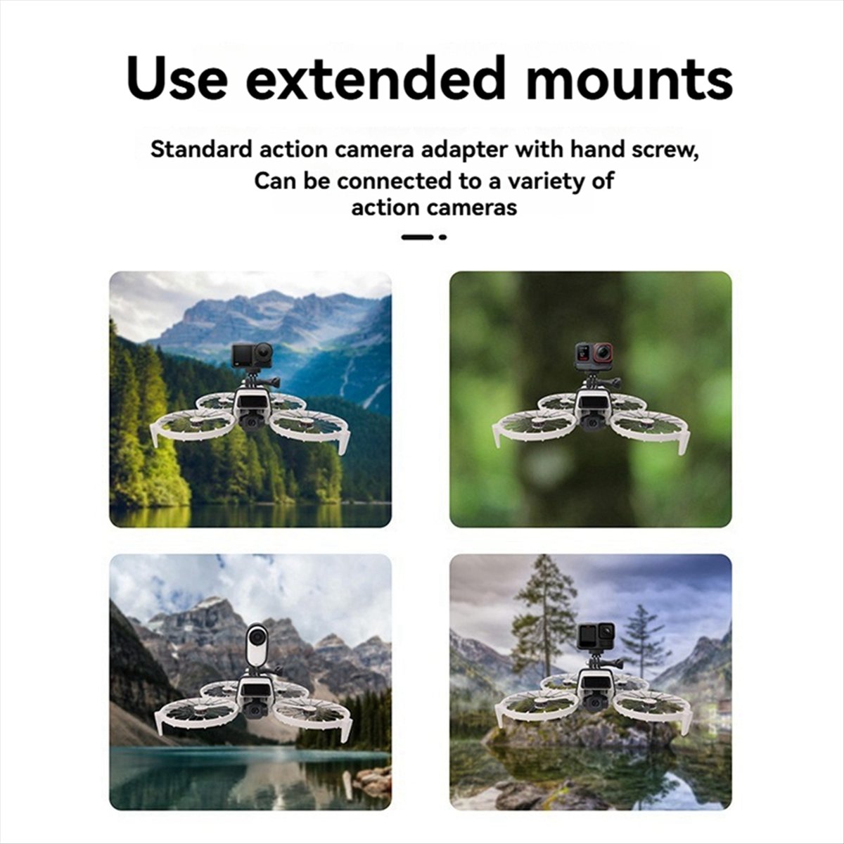 フリップドローン用上部拡張ブラケット 拡張トップアクション拡 - Drone Camera Action のレビューと価格